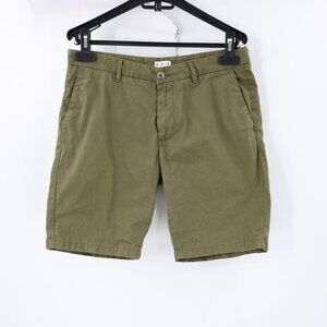 Asket Shorts Mens 30 9" The Shorts Chino Organic Cotton Casual green preppy golf